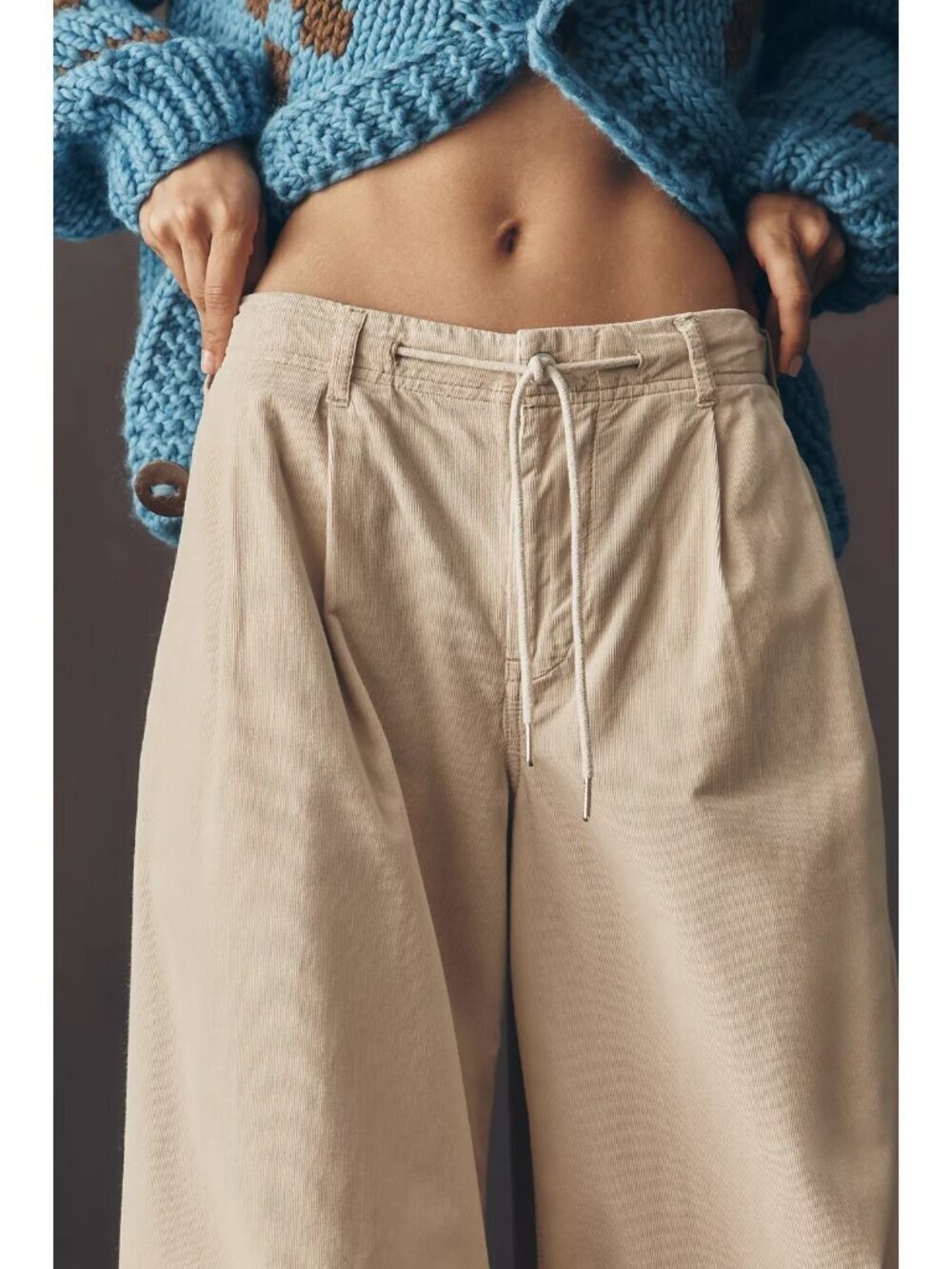 Pilcro Tie-Waist High-Rise Wide-Leg Trouser Jeans Chai 28 - Picture 4 of 4
